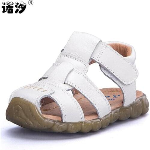Baby boys shoes kids genuine leather summer Beach Flat Casual Sandals Children Shoes kids high quality soft&comfortable shoes