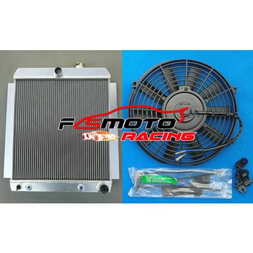 ALUMINUM RADIATOR+FAN FOR CHEVY 48-54 TRUCK PICKUP l6 C/K/3100/3600/3700/3800/3900 1948 1949 1950 1951 1952 1953 1954 53 52 51