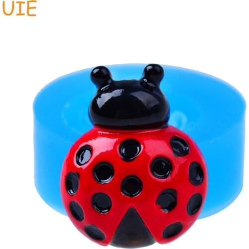 DYL559U 23mm Ladybird Flexible Silicone Mold - Insect Mold Cake Decorating, Fondant, Chocolate, Resin Clay, Candy, Food Safe