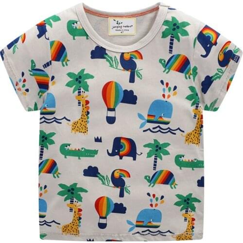 Baby Boys Cartoon Short Sleeve T Shirt 2020 Summer New Toddler Cotton Top Tees Kids Boys O-neck Casual T Shirts Boys Pullovers