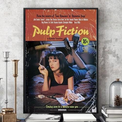 Classic movie posters hanging paintings pulp fiction Quentin Tarantino coffee restaurant bedroom oil painting posters