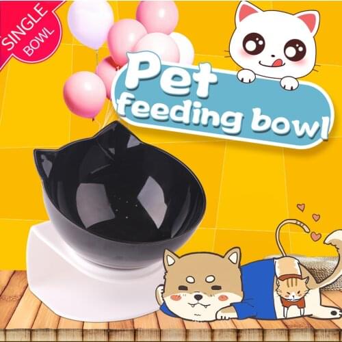 Cat Bowl Cat Food Bowl 15°Tilted Elevated Pet Bowls Stress Free Pet Feeder Fit for Dogs Cats Stress Free Non Slip Easy to Clean