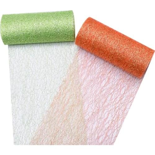 Pretty Glitter Tulle Rolls Shiny Sequin Star Mesh Handmade Lace Tulle Tutu Fabric DIY Sewing Accessory Wedding Party Decoration