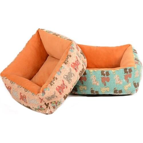 Cat Dog Bed Washable Velvet Cozy Big Medium Furniture Square Winter Keep Warm Accessories Four Seasons Universal Home Supplies