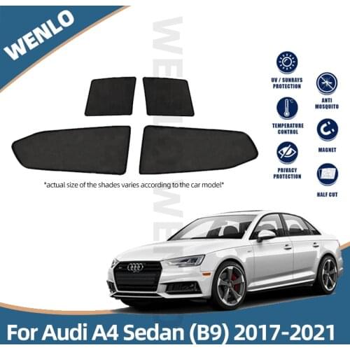 Magnetic Window Shades Mesh Shade Blind Original Custom For Audi A4 B9 Sedan 2017-2021 Auto Sun Visor Curtains Accessories