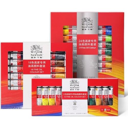 WINSOR NEWTON Oil Paint Set 12ml 0.4 US fl oz Tubes Richly Pigmented Painting Art Supplies for Professionals Students and Kids