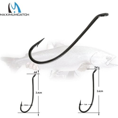 Maximumcatch 50pc Fly Hook Salmon & Steel Head 2# 4