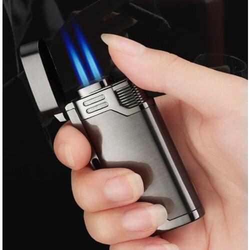 Mini Jet Two Turbo Lighter Butane Torch Metal Gas Lighter Buy Cigarette Lighters Cigar Smoking Accessories Gadgets for Men