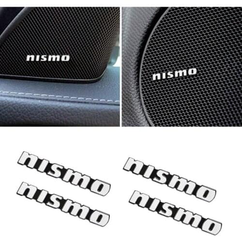 4pcs 3D Aluminum Badge Emblem Sticker For Nissan Nismo X-trail Almera Qashqai Tiida Accessories Car Styling car audio decorate