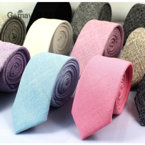 New cotton tie Korean mens Necktie Classic Narrow Version 6cm Male Suit Shirt Ties Bussiness Skinny Groom Necktie Accessories