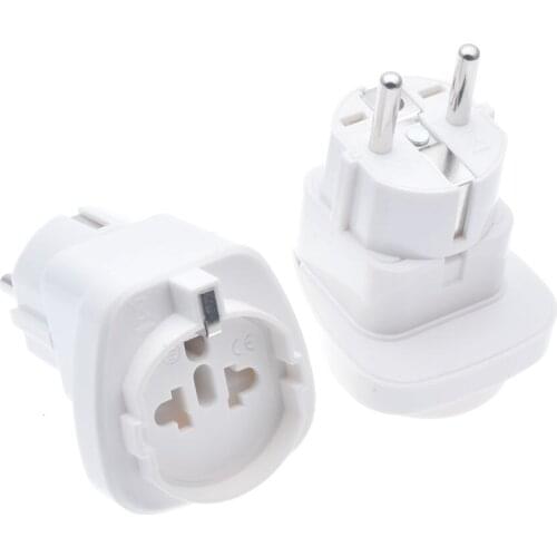 European EU KR Plug Adapter AU UK American US To EU Euro German KR Travel Plug Adapter Electrical Power Sockets