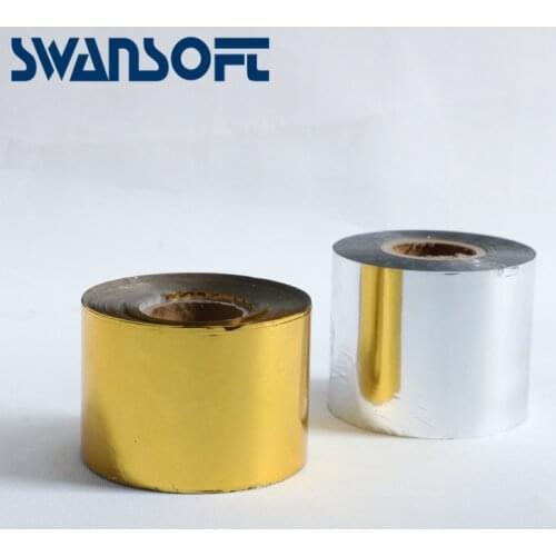 SWANSOFT 30mmx120M Rose Golden Color Hot Stamping Foil Heat Transfer Napkin Gilding PVC business Card Emboss