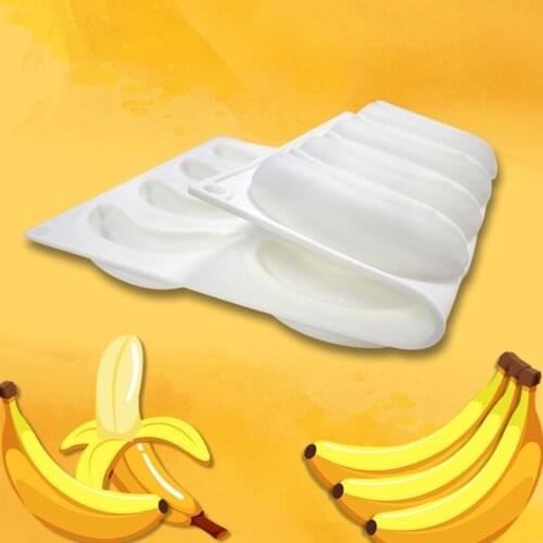 T3EC 12 Cavity 3D Banana Silicone Mold for Baking Chocolate Mousse Cake Ice Cream Dessert Pastry Mould