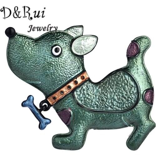 Vintage Design Fashion Brooches for Women Enamel Animal Dog Brooch Pin Girls Suit Party Clothes Jewelry Accessories Best Friend