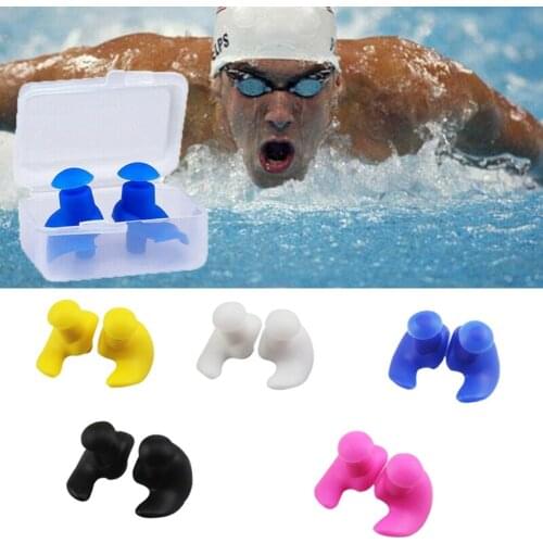 Swimming Earplugs Silicone Ear Plugs Waterproof Water Sports Swim Accessories Dust-Proof Diving Swimming Pool Underwater Must