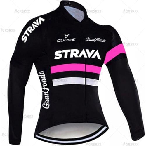 STRAVA Women Autumn Bicycle Jersey Long Sleeves Bike Cycling Shirts MTB Team Jersey Female Spring Mountain Cycling Sportswear