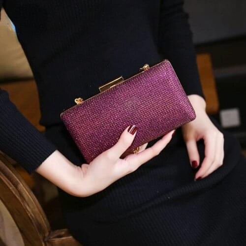 2021 Colorful Sequin Womens Clutch Bag Party Chain Shoulder Bag Elegant Diamond Ring Evening Bag Wedding Purse and Handbag