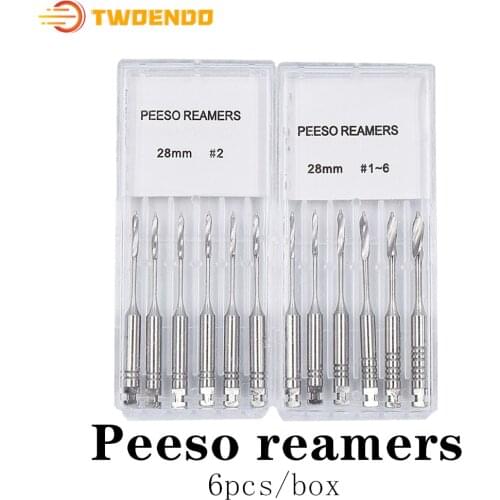 Dental 6pcs/box Dentistry Peeso Reamers Endodontic Reamers Drill Burs Endo files Dentist Materials 28mm 32mm