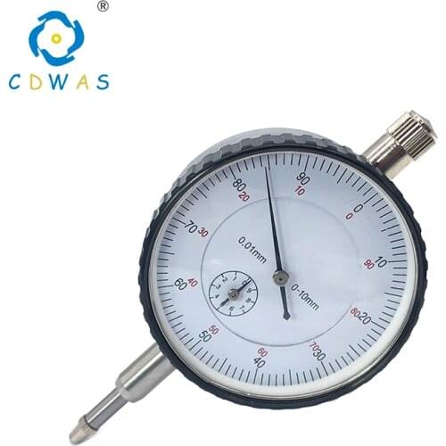0-10mm Precision 0.01mm Dial Indicator Black Measuring instrument Tool Dial indicators Gauge Meter Resolution Indicator Gauge