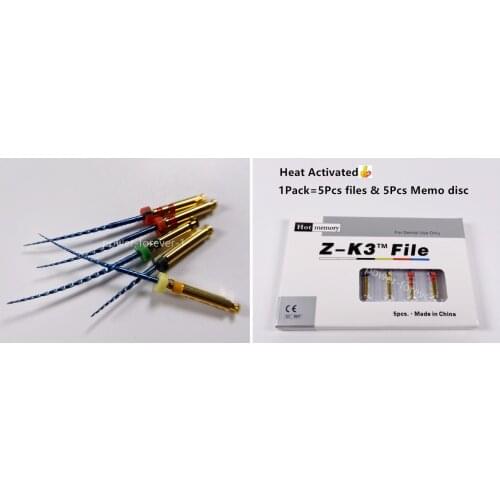 1Pack(5Pcs) Z-K3 Files Dental Endo Root Canal File Hot Memory 25mm Heat Activation Endodontic