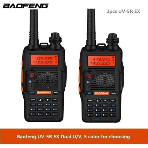 2pcs Baofeng UV-5R EX walkie talkie two way radio Hf Transceiver cb Radio Comunicador USB Charging walkie talkie Baofeng UV-5REX