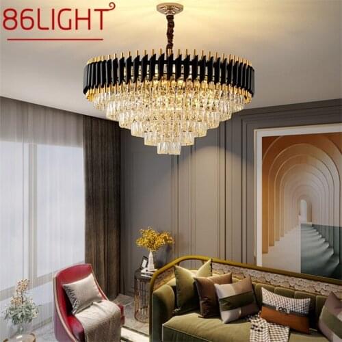 86LIGHT Luxury Chandelier Crystal Pendant Lamp Postmodern Home LED Light Fixture for Living Dining Room