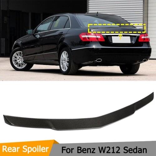 Car Rear Spoiler Wing For Mercedes Benz W212 E250 E350 E550 Sedan 4 Door E63 2010-2015 Carbon Fiber Rear Trunk Lip Wing Spoiler