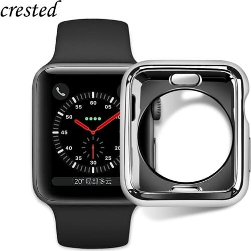 Bumper for Apple watch 5 4 case 44mm 40mm iwatch case cover Soft Plate TPU screen protector watch case Accessories 40/44 mm