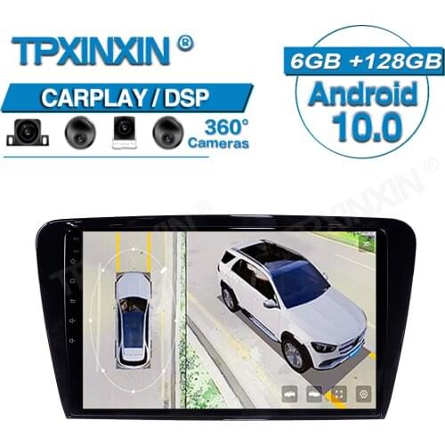 Wireless Carplay For Skoda Octavia 2013-2018 360 HD Auto Surround View Camera Car Multimedia Player Stereo Radio GPS Navigation
