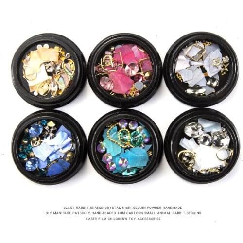 Net Red Shell Piece Nail Art Decorati Nail Art Ocean Storm Irregular Abalone Shell Stone High Light Colorful Pearl Mixed Jewelry