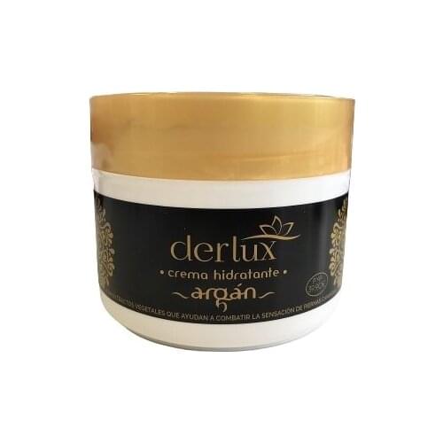 DERLUX-ARGAN Face & Body moisturiser with high hydrating power presented in 250 ml cream