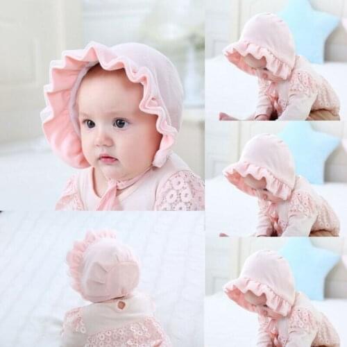 Newborn Infant Baby Girls Boys Hats Christening Bonnet Beach Bucket Hat Baby Girl Sun Summer Cap 2 Colors