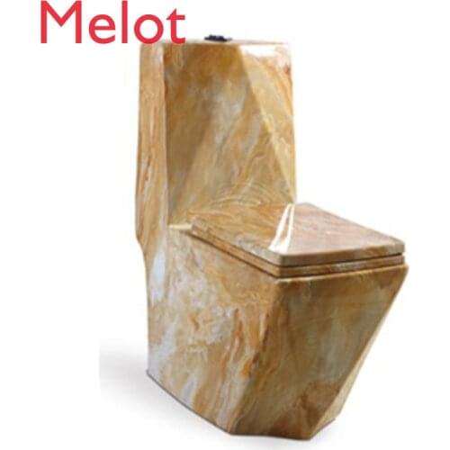 Ceramic sanitary ware color stone design toilet bowl marble toilet seat