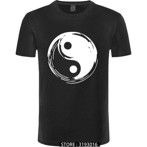 Chinese Tai Chi Yin Yang Printed Tshirt Mens Comfortable Cotton T Shirt Christmas Day Fashion Vintage New Tees