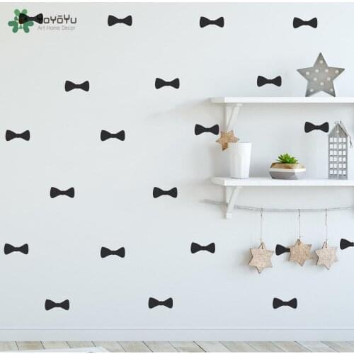 Beautiful DIY Girls Bedroom Decor Wall Sticker Bow tie Pattern Decal Removable Kids Nursery Living Room decoration poster NY-212