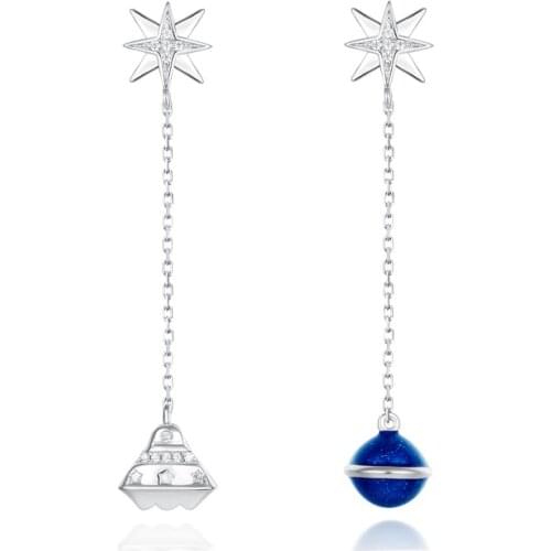 S925 Sterling Silver Fashion Starry Earrings