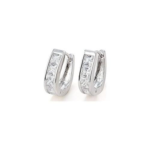 MxGxFam Environmental Fashion Earring Jewelry Clear AAA artifical Zircon