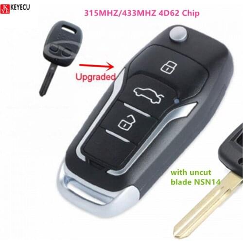 Keyecu Flip Upgraded Remote Car Key Fob 315/433 MHz 4D62 Chip for Subaru Impreza Forester Outback Liberty 2000 2001 2003