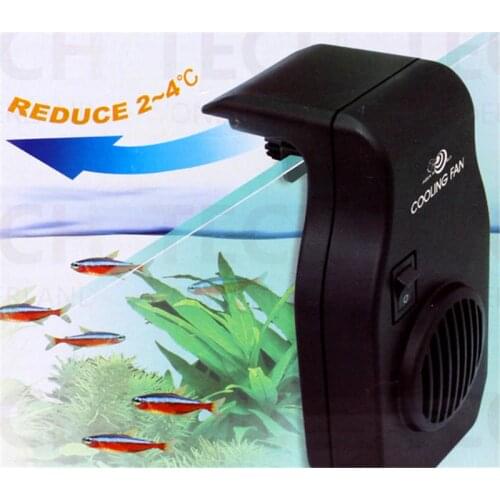 Cooling fan mini nano hang on aquarium water plant fish reef coral tank temperature reduce 110v 240v