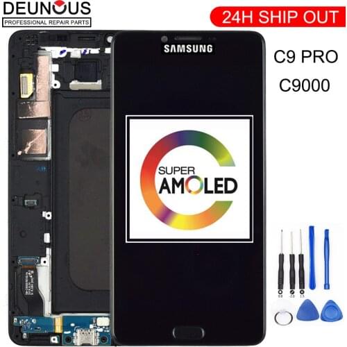 6.0" AMOLED Original LCD for SAMSUNG Galaxy C9 Pro Display Touch Screen for SAMSUNG Galaxy C9 Pro C9000 C9 LCD Replacement