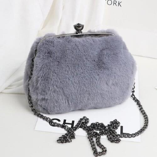 Autumn Winter New Hair Hair Bag Korean Version Hairy Shoulder Chain Bag Small Bag Foreign Plush Cross-body Delicate Small Bag