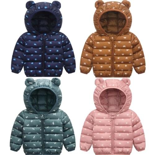 Autumn Boys Girls Jackets Winter Children Cartoon Down Jacket Hooded Outerwear Kids Party Coat Clothing Baby Boy Warm Jacket