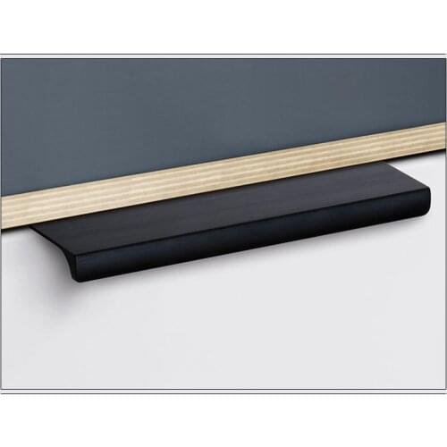 Gold Black Hidden Cabinet Pulls Aluminum Alloy Kitchen Cupboard Handles Drawer Knobs Furniture Handle Bedroom Hardware