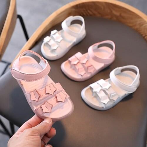 New 2021 Baby Girl Sandals Summer Child Flats Shoe For Kids Fashion Flower Beach Sandal For Little Girl Dress 1 2 3 4 5 6 Years