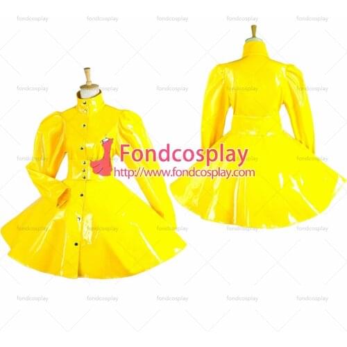 Sissy maid PVC Rain coat Gothic lolita punk Vinyl dress Tailor-made[G1546]