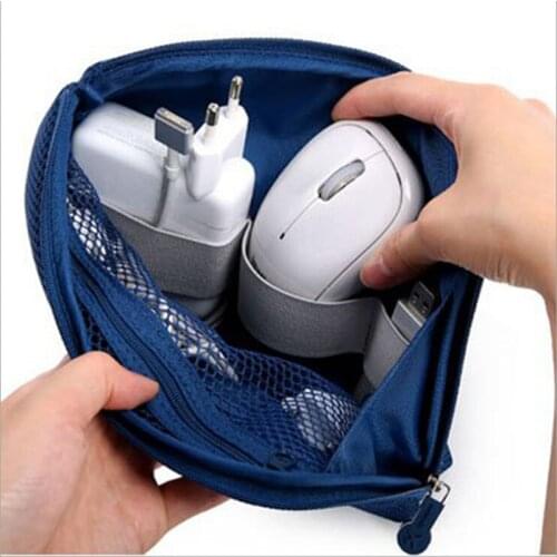 System Kit Case Digital Gadget Devices USB Cable Earphone Pen Packing Organizers Insert Bag Portable Travel Bag