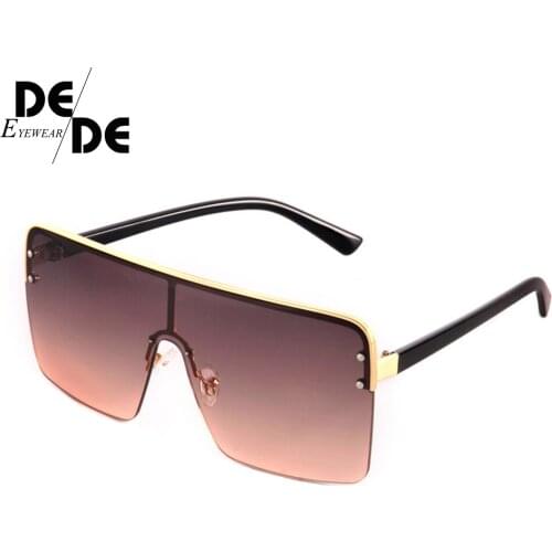 Fashion Oversized Square Sunglasses Women 2019 Brand Designer Vintage Gradient Blue Pink Sunglasses For Women Men Eyewear UV400