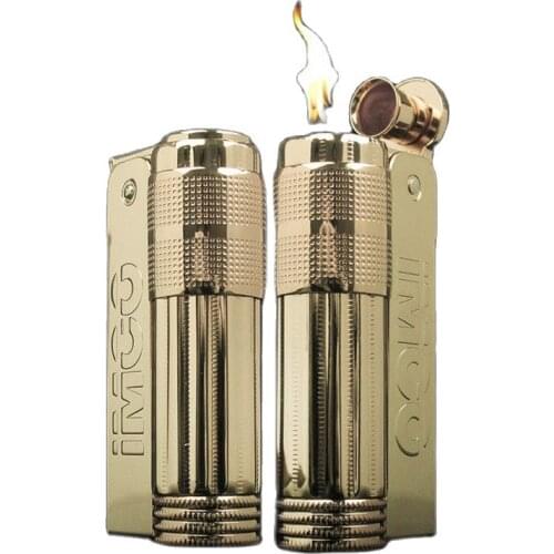 Lighter No fuel)Genuine Austria IMCO brand steel Gasoline&oil lighter 6700,Golden cigarette lighter