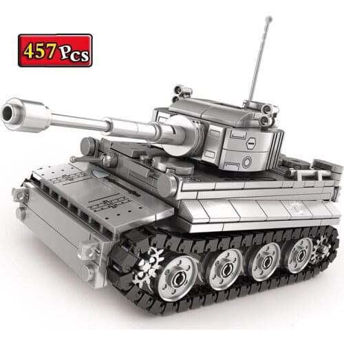 Military Series World War II Tiger Heavy Tank Sd.Kfz. 181 Weapon Accessories Model Building Blocks Bricks Toys Christmas Gifts