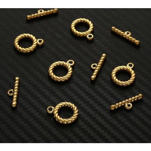 100% Stainless Steel Toggle Clasps For Jewelry Making Gold/Silver Color Metal Toggle Clasps Connectors Wholesale 20pcs